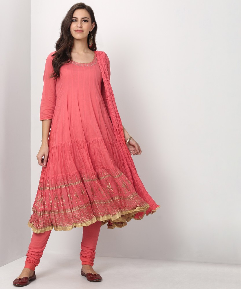 BIBA Printed Kurta Churidar Dupatta Set Buy PEACH BIBA Printed Kurta Churidar Dupatta Set Online at Best Prices in India Flipkart