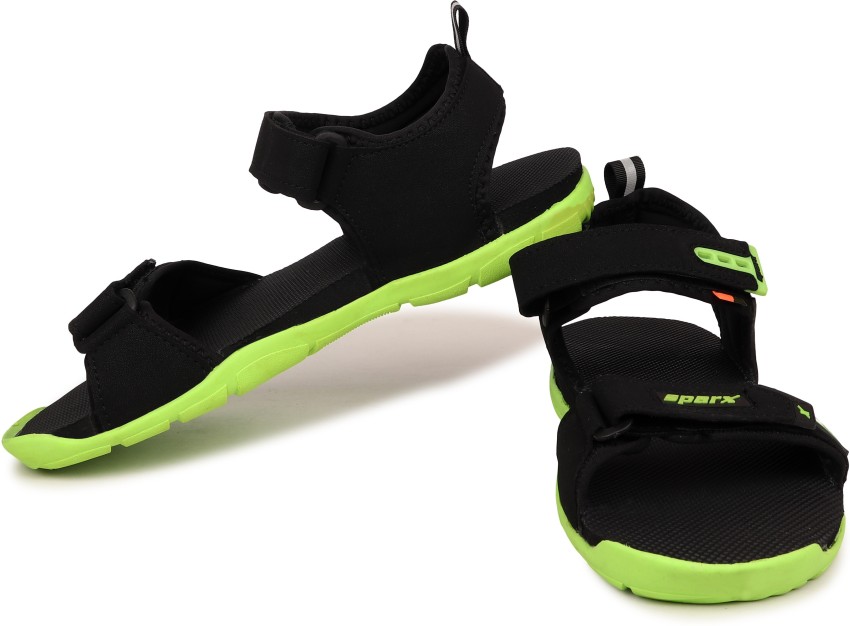 Sparx Sparx Men SS 473 Fluorescent Green Black Floater Sandals Men Green Black Sandals