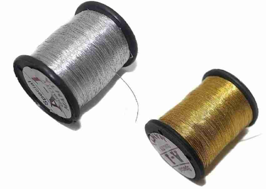 Metallic Zari Thread for Embroidery, Sewing and Jewelry Making