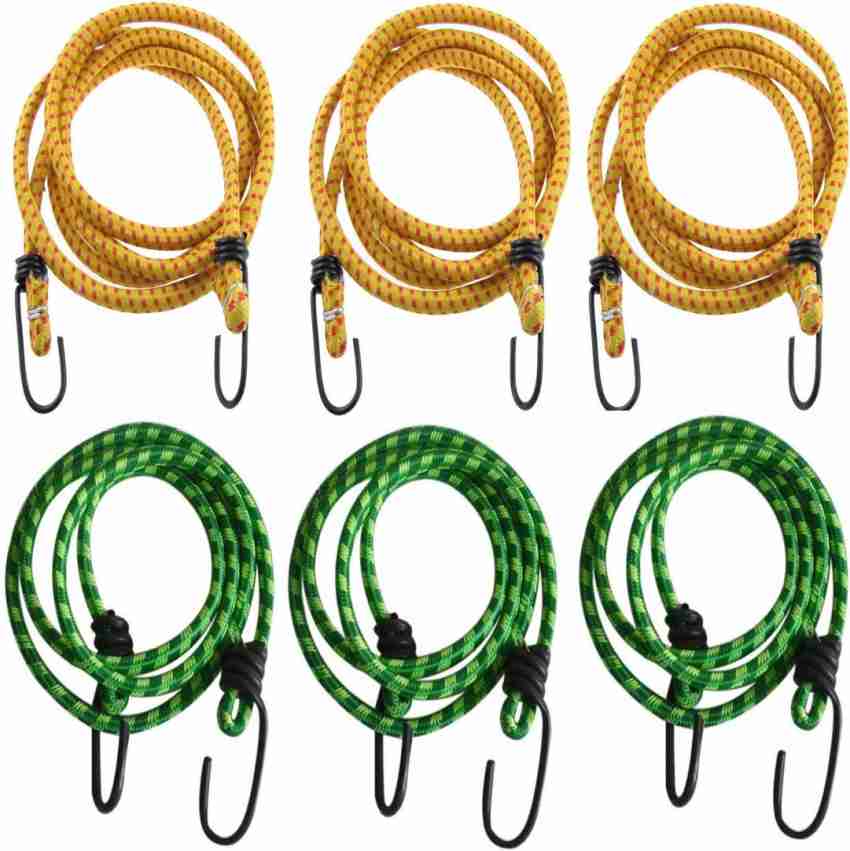 5Pcs Elastic Bungees Cords with Hooks Anti-slip Flat Elasticity