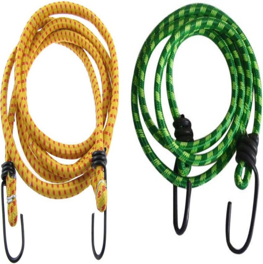 MGP FASHION Heavy Duty Elastic Rope Bungee Shock Cord Cable Luggage with  Hook Green,Yellow