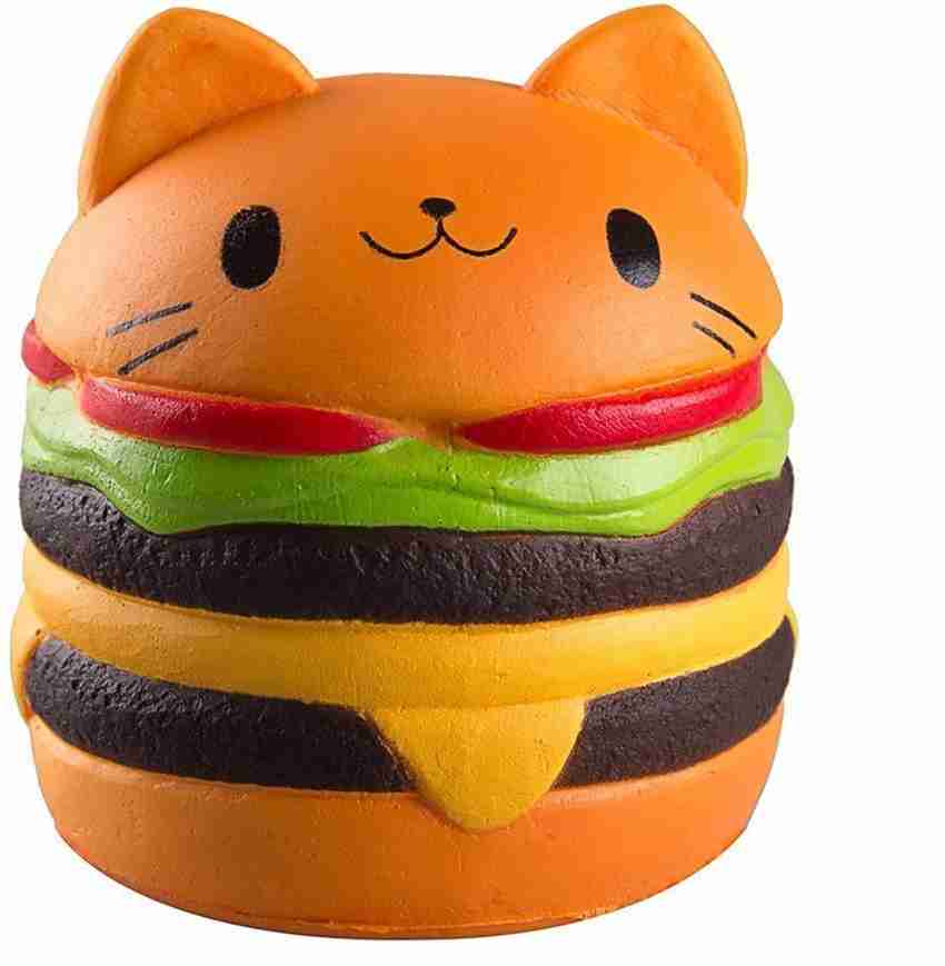 Zahuu Squishy Toy Hamburger Cat 6 cm Squishy Toy Hamburger