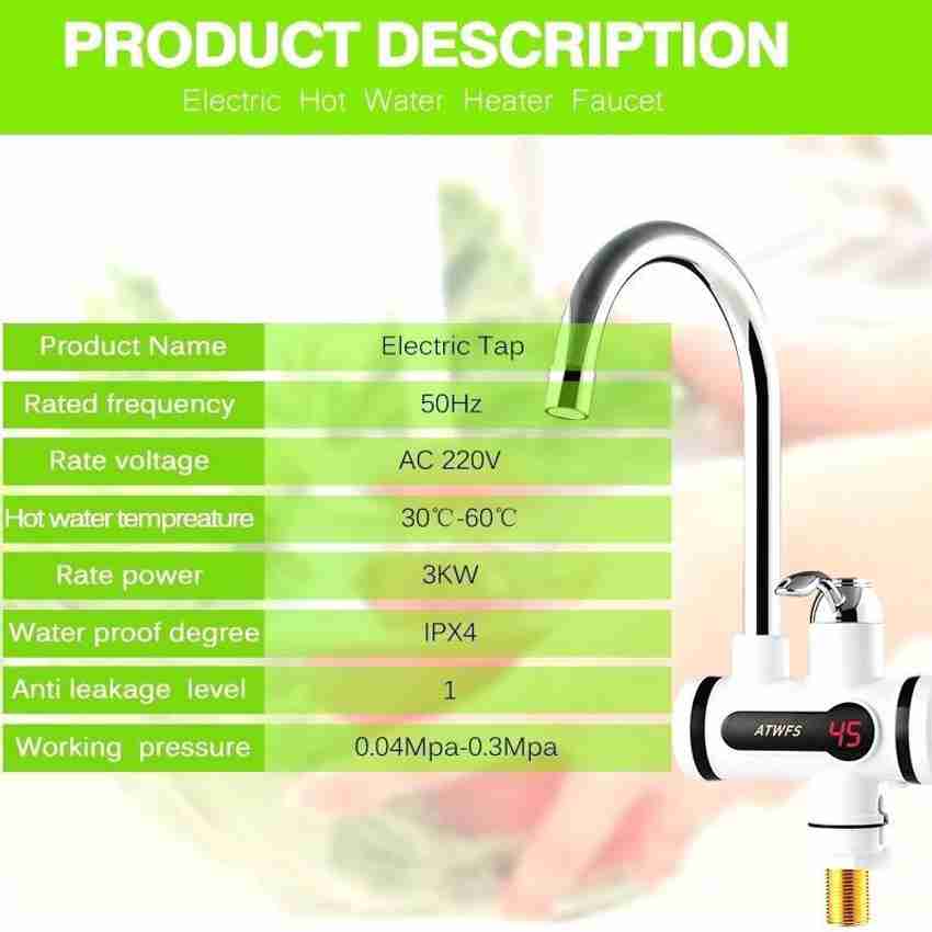 Anvel 1 L Instant Water Geyser (Instant Water Geyser - Tap Geyser - Portable  Water Heater - 3000 WATT - Auto Cut - ISI Marked Thermostat u0026 Elements -  Best for Home