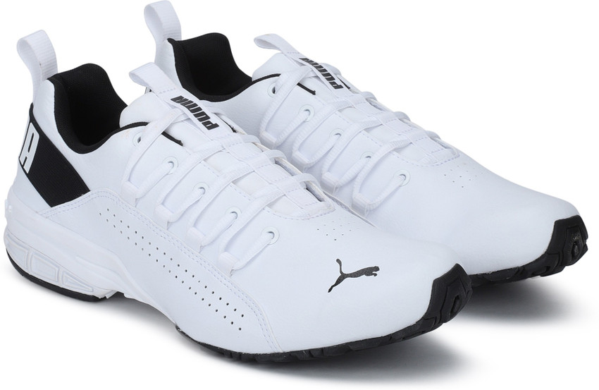 Puma men's hexa dot outlet idp white black running shoes