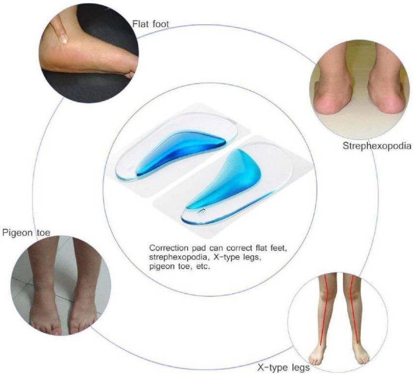 Ni Hao 2pcs of Arch Support Insoles Flat Feet Correction heel