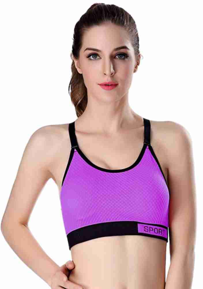 Buy pranidh bysport bra sexy sport bra stylish back Women, Girls Sports  Lightly Padded Bra(Black) Online at desertcartINDIA