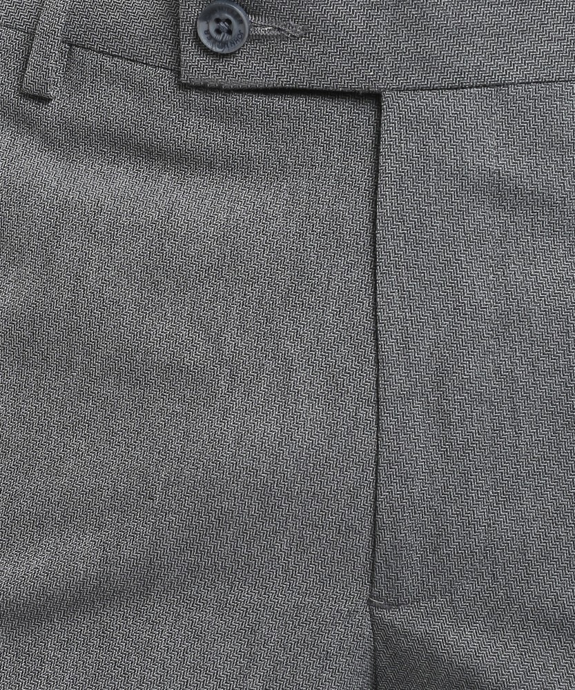 Buy Hangout Men Brown SelfDesign Slim Fit Trousers online  Looksgudin