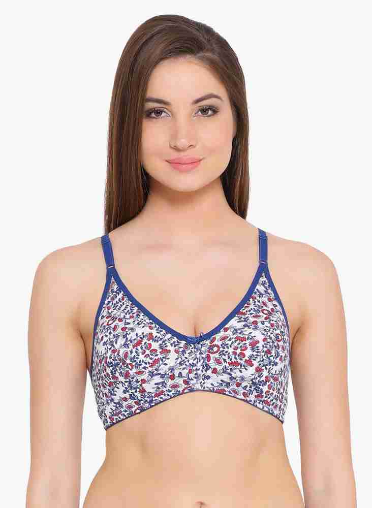 Buy Clovia Non-Padded Non-Wired Full Cup Floral Print Bra in Black - Cotton  Online at Best Prices in India - JioMart.