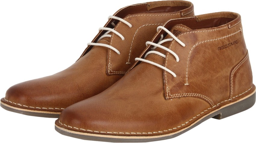 Red tape tan 2025 leather shoes