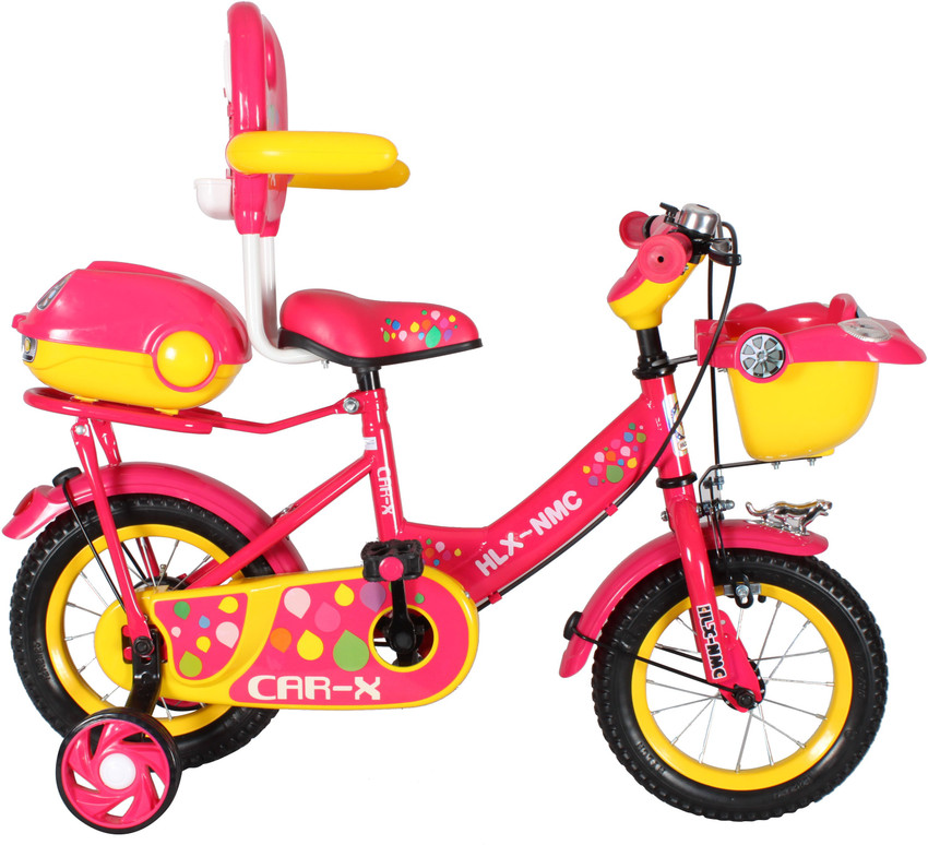 Pink and yellow bike on sale
