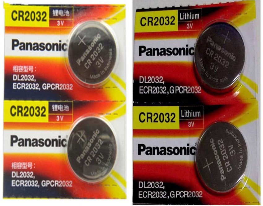 Panasonic CR2032 3V Lithium Coin Batteries (Pack of 4) 