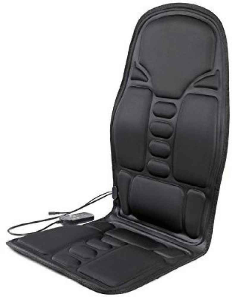 indmart Car Seat Full Back Massage Cushion Vibrating Heated (Black