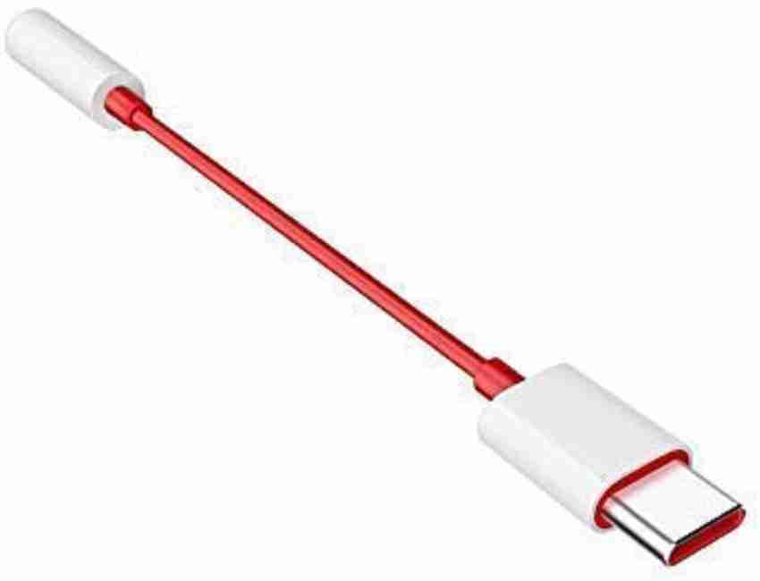 A3sprime Red USB Type C to 3.5mm Stereo Audio Jack Adapter for