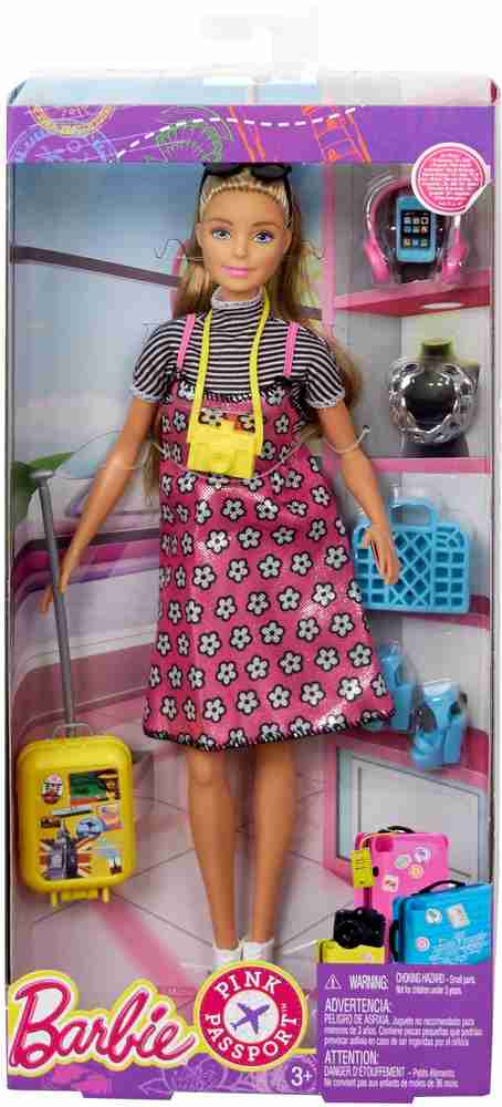 BARBIE Pink Passport Travel Doll by Eduville Pink Passport Travel