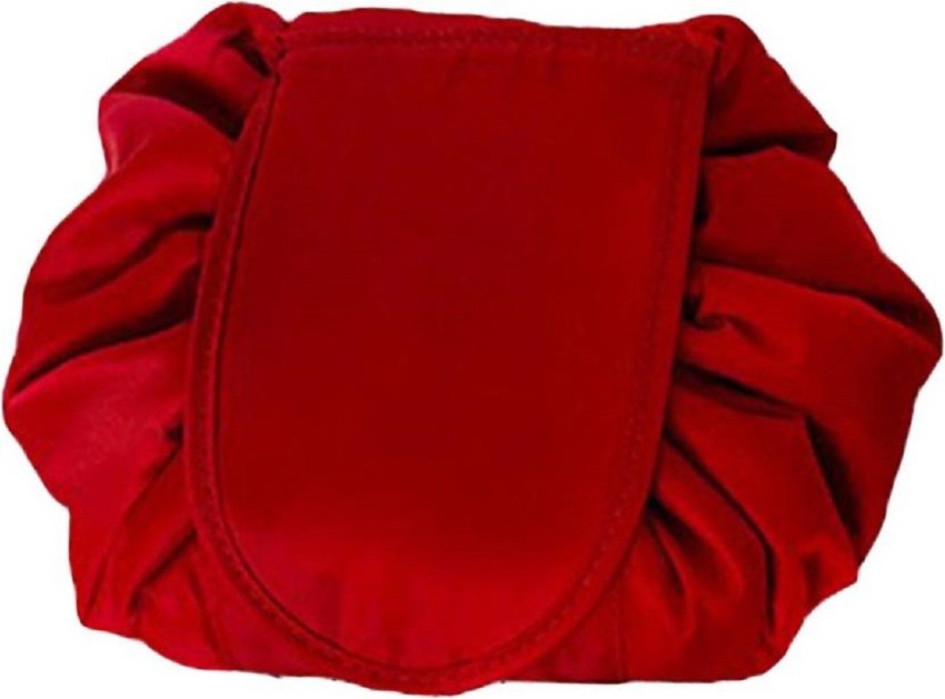 Xeekart Lazy Cosmetic Bag Drawstring Travel Makeup Bag Pouch Multifunction  Storage Portable Toiletry Bags Travel Toiletry Kit Travel Toiletry Kit Red  - Price in India
