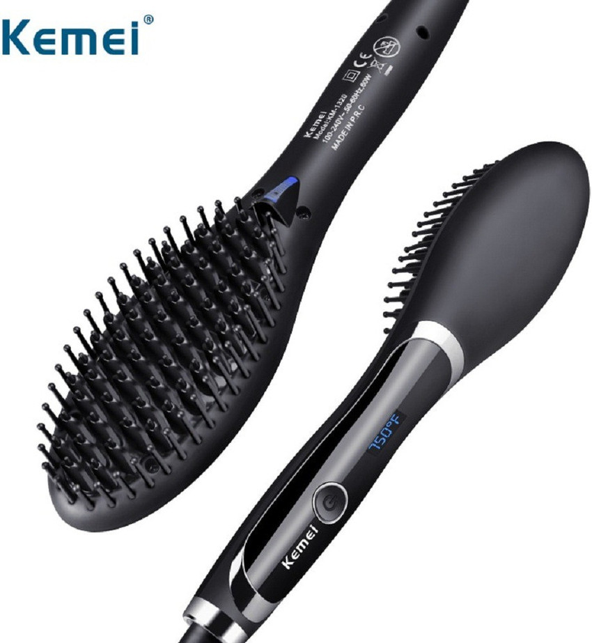Kemei hair straightener brush online