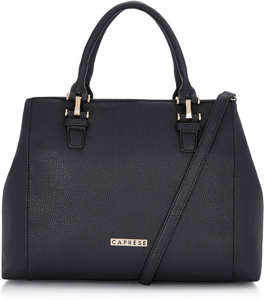 Caprese Black Sling Bag Satchel Large E Black Black Price in India Flipkart