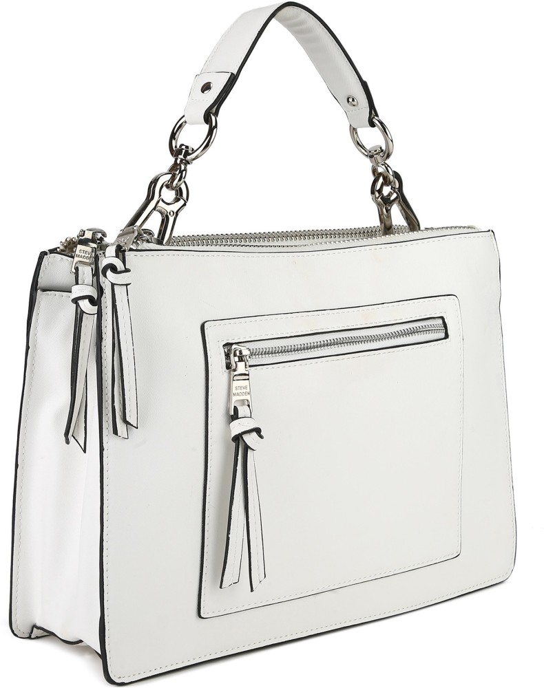 Buy STEVE MADDEN Women White Satchel WHITE Online Best Price in