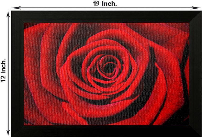 Modern Multicolor Red Rose Canvas Painting, Size: A/4 at Rs 500 in Delhi