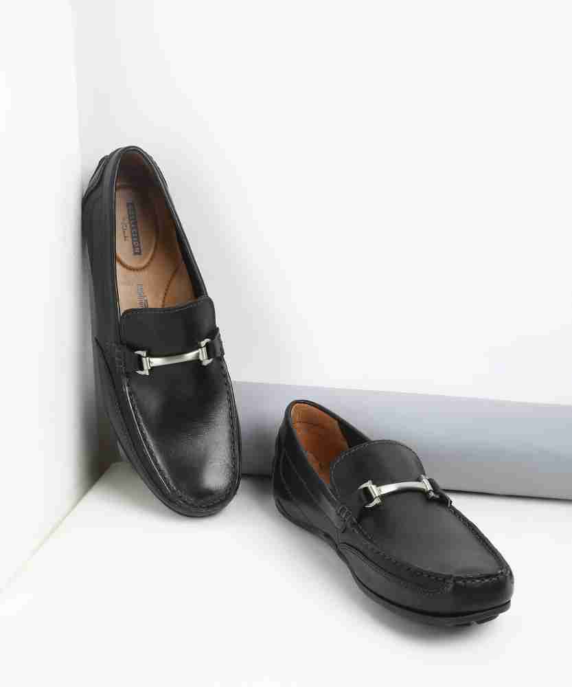 CLARKS Benero Brace Black Leather Loafers For Men Buy CLARKS