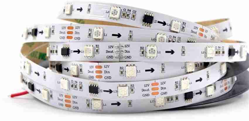 Dimmbarer LED-Streifen - 5m - RGB - 60 LEDs/m - IP65 - Plug & Play