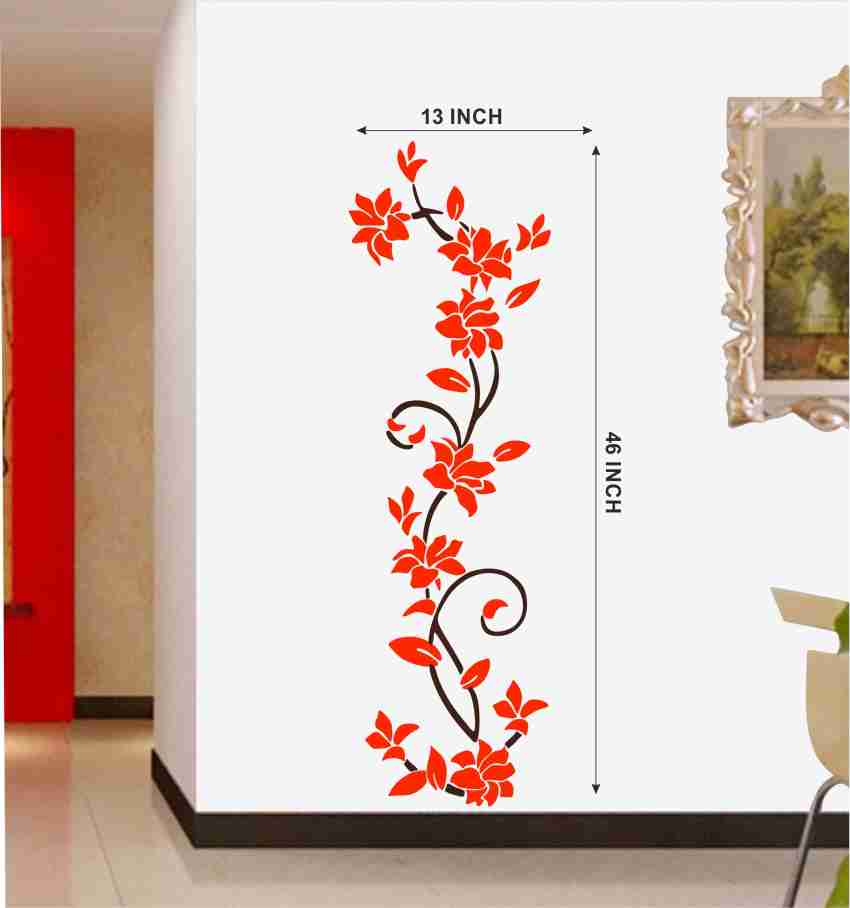 WallMantra Flower Wall Sticker Premium Quality ( 90 Cm X 86 Cm