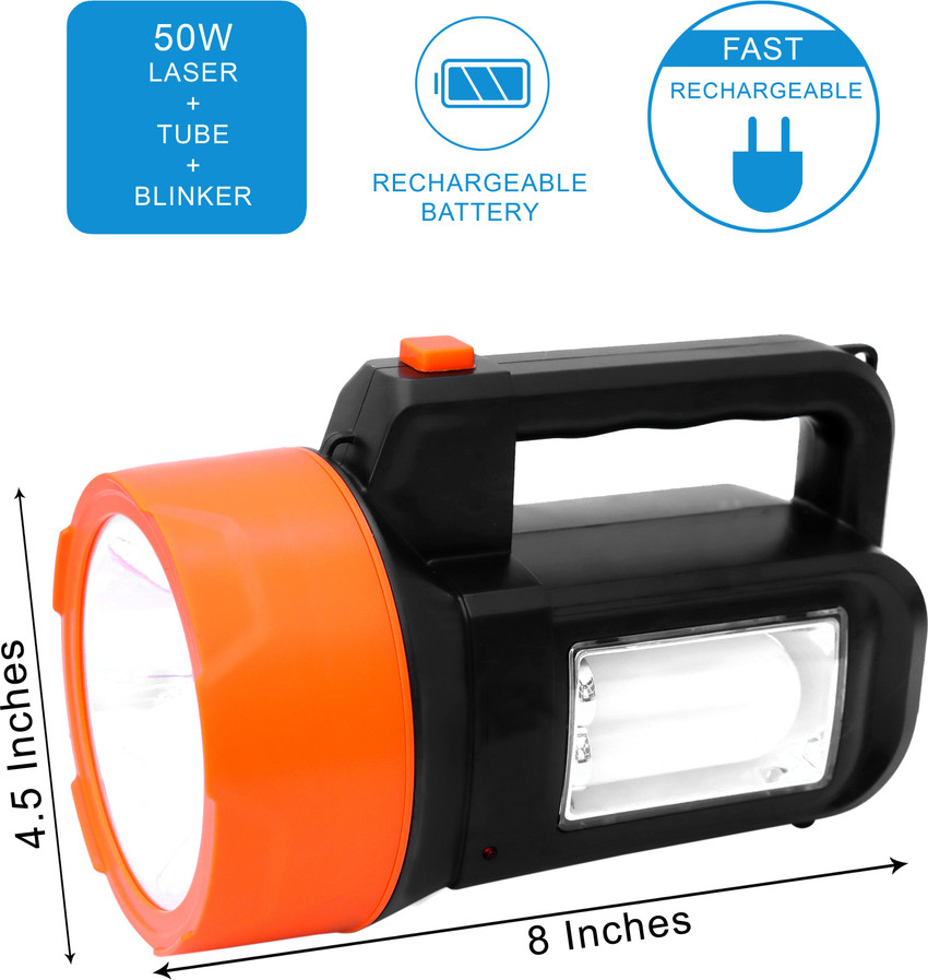 Home Delight Solar 50 Watt Orange Long Range LED Torch with Rechargeable Battery Emergency Torch Price in India Buy Home Delight Solar 50 Watt Orange Long Range LED Torch with Rechargeable