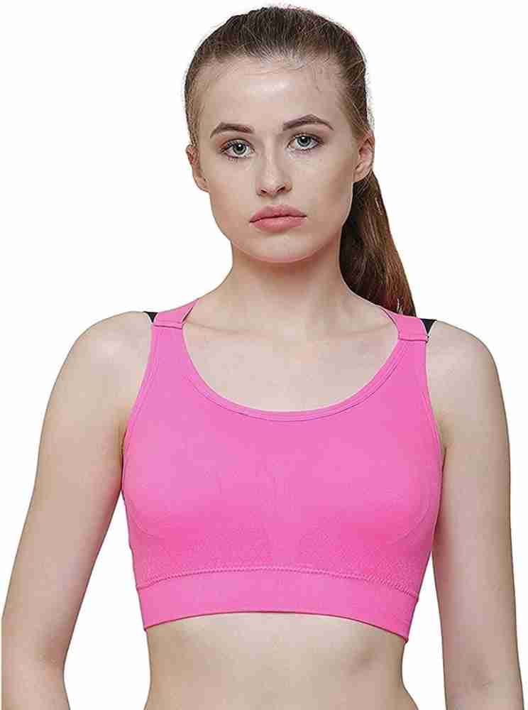Wave Fashion Shockproof Cross Back Sports Bra with Removable Soft