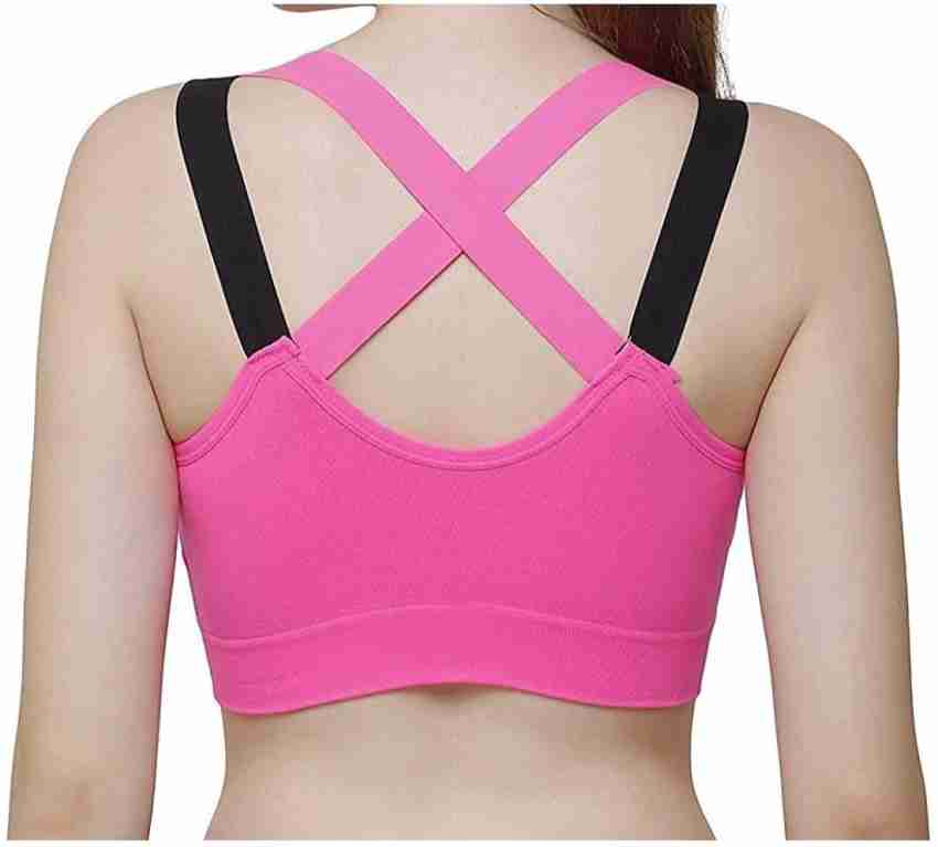 Wave Fashion Shockproof Cross Back Sports Bra with Removable Soft Cups for  Gym,Yoga,Running and Fitness Women Sports Lightly Padded Bra - Buy Wave  Fashion Shockproof Cross Back Sports Bra with Removable Soft