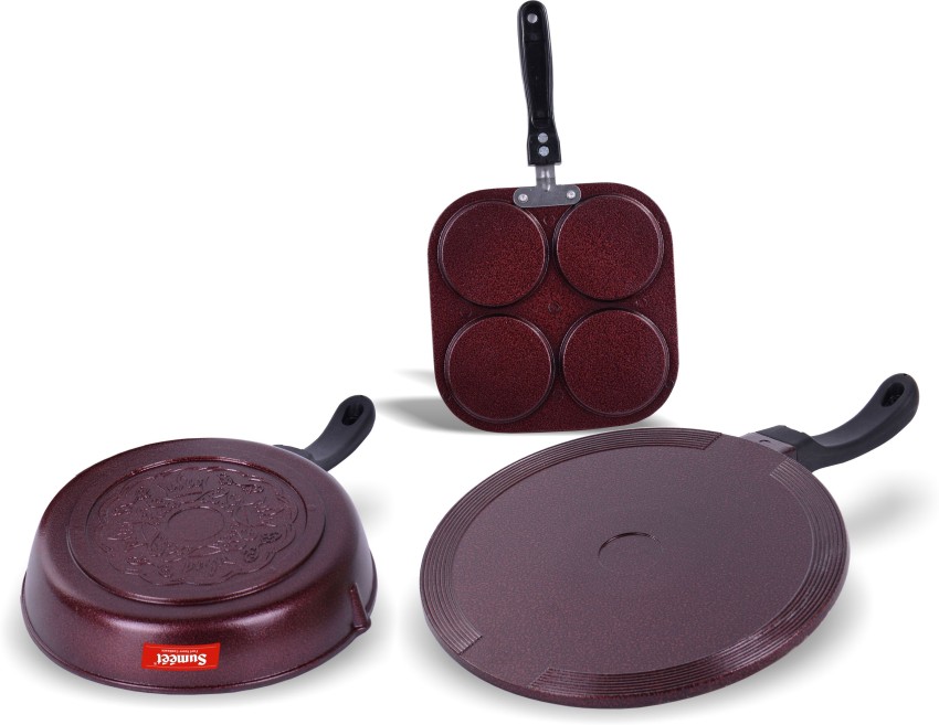 Top Rated - Sumeet 2.6mm Thick Non-Stick Red Chilli Cookware Set