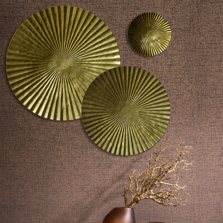 Craftter Bright Gold Color Set Of 3 Circles Metal Wall Décor Hanging Large  Wall Sculpture Art Price In India - Buy Craftter Bright Gold Color Set Of 3 Circles  Metal Wall Décor