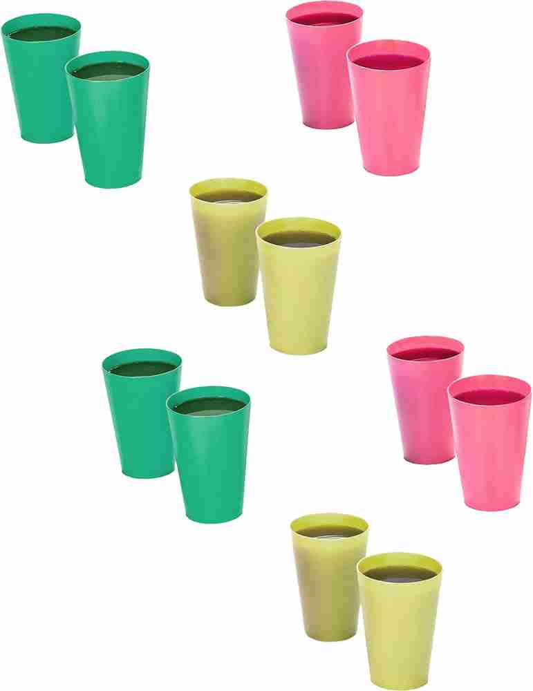 Inddushome Pack of 12 ABS BPA Free Multi Color Plastic Glasses for Water Juice Glasses 300 ML Pack of 12 Glass Set Water Juice Glass Price in India Buy Inddushome Pack of