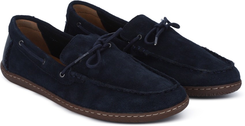 CLARKS Saltash Edge Navy Suede Boat Shoes For Men Buy CLARKS