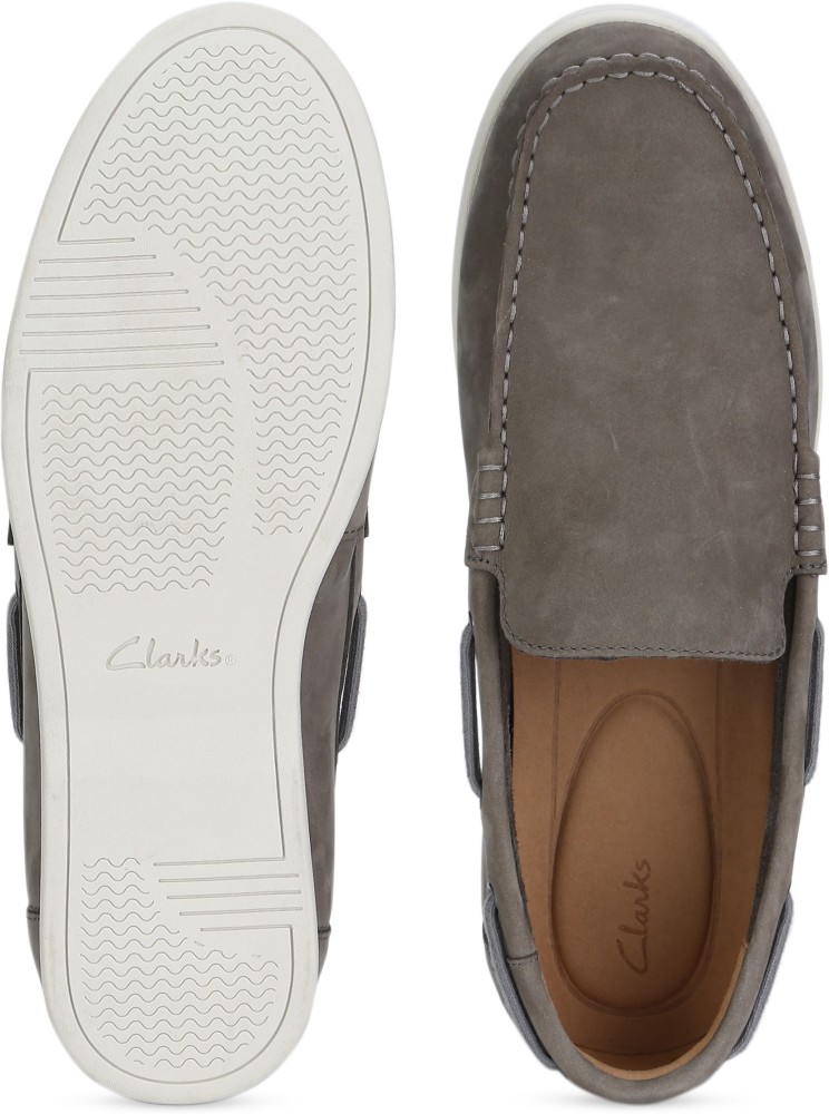 CLARKS Morven Sun Dark Grey Nubuck Boat Shoes For Men Buy CLARKS Morven Sun Dark Grey Nubuck Boat Shoes For Men Online at Best Price Shop Online for Footwears in