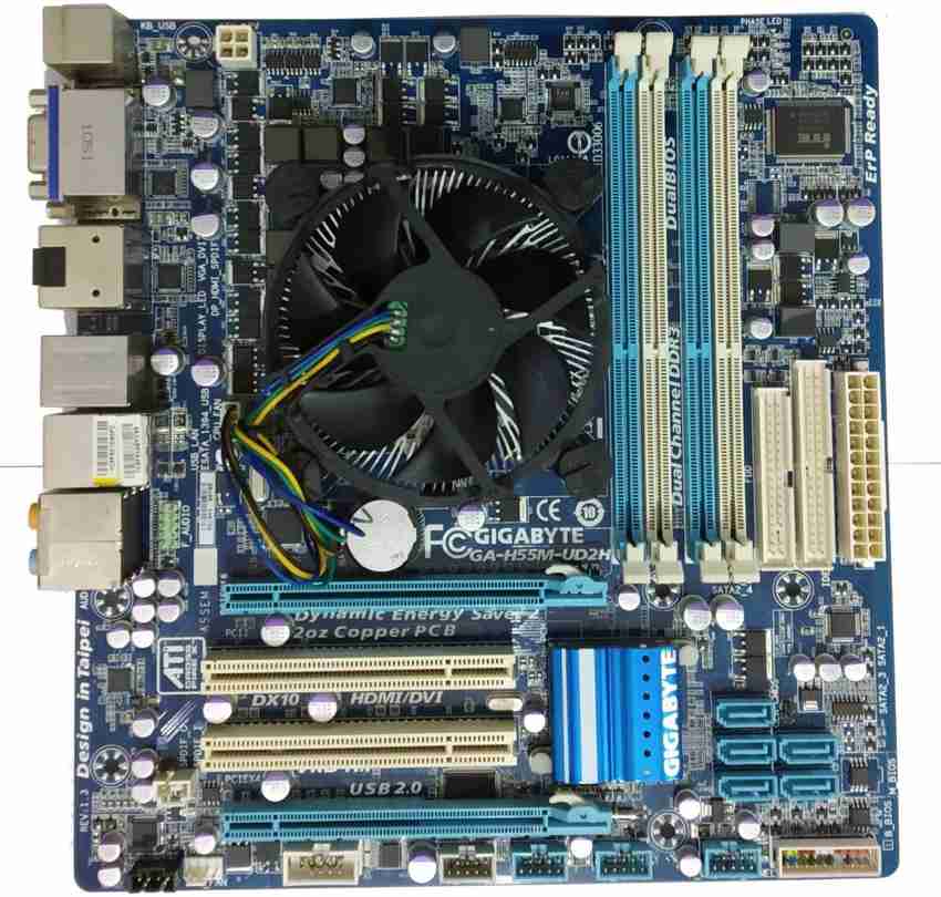 GIGABYTE GA H55M UD2H Core i5 650 Processor 4GB Ram CPU Fan