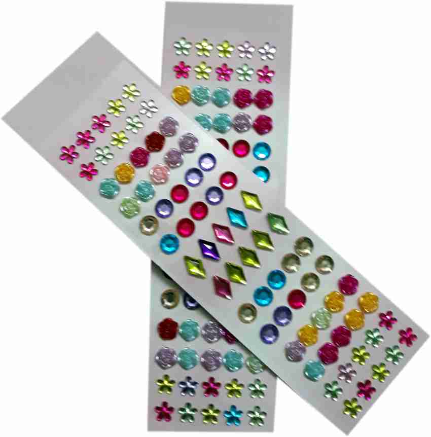 gofii multicolour round shap pearl sticker for art carft pack of 3
