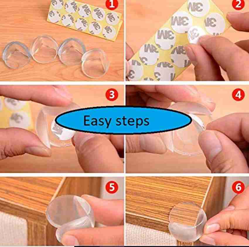 20 pcs Clear Baby Corner Protectors, Round Shape Furniture Table Edge  Bumper Guard,Toddler Corner Safety Protection
