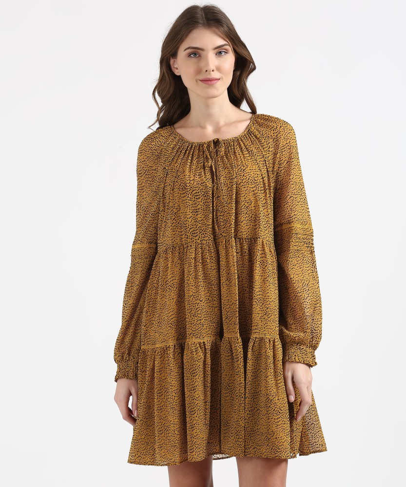 Marks and store spencer gold dress