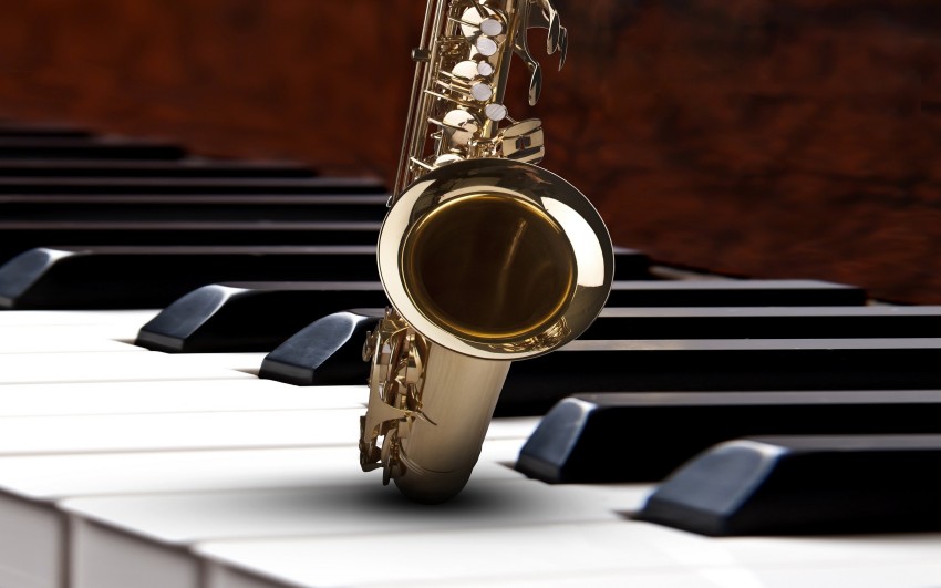 Wallpaper elegant man with saxophone fp 5420  Wallyboards online store
