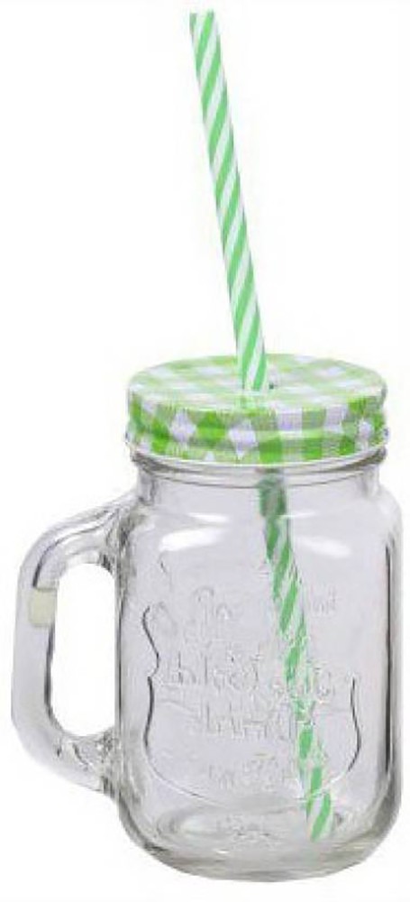 500 ML Transparent Mason Jars with straws