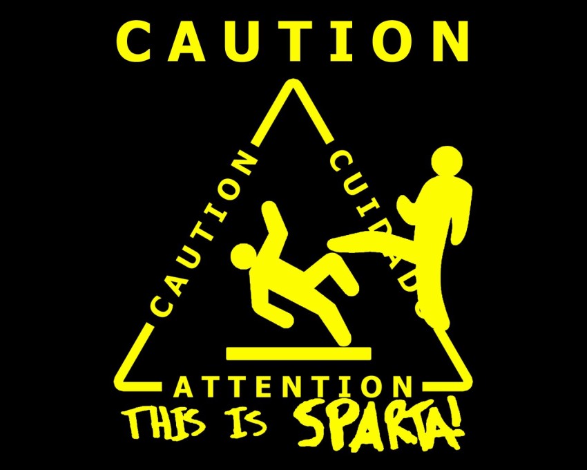 Caution: This is Sparta Movie' Posters