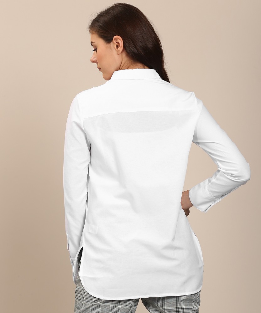 Milla by Trendyol Casual Long Sleeve Shirt for Women - 38 EU, White: Buy  Online at Best Price in UAE 