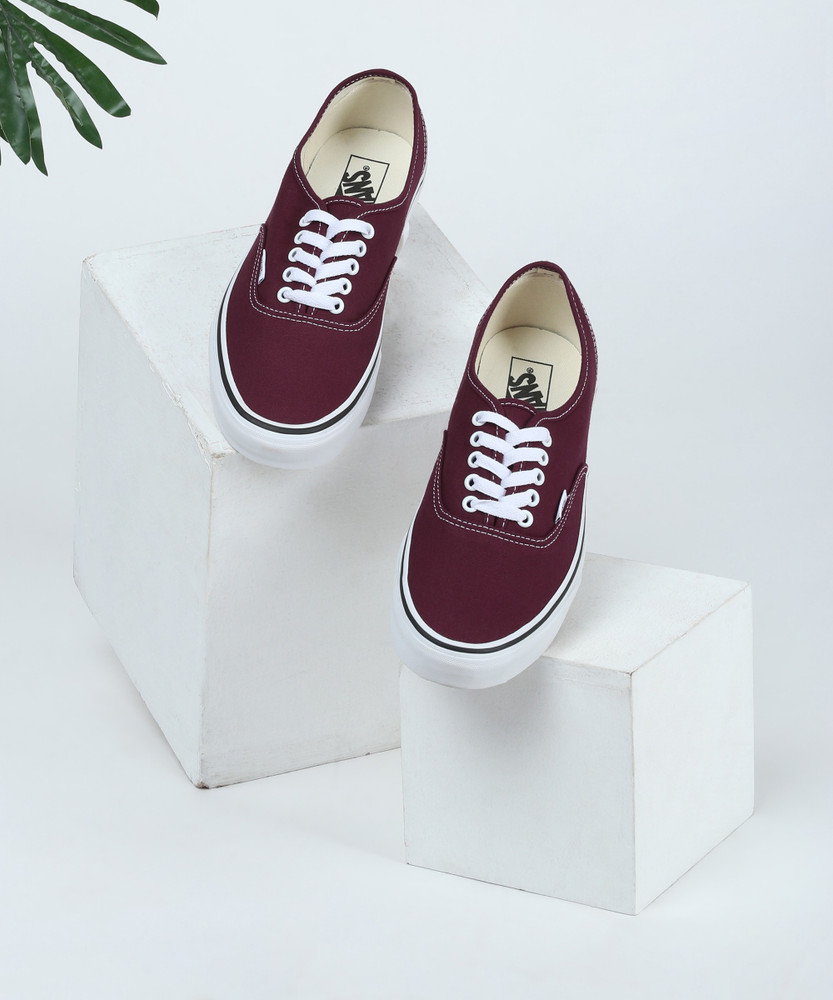 Vans burgundy authentic trainers new arrivals