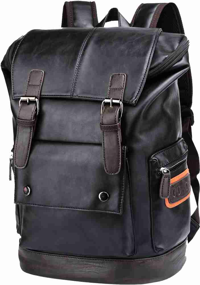 Fur jaden 15 ltrs top black anti theft waterproof backpack