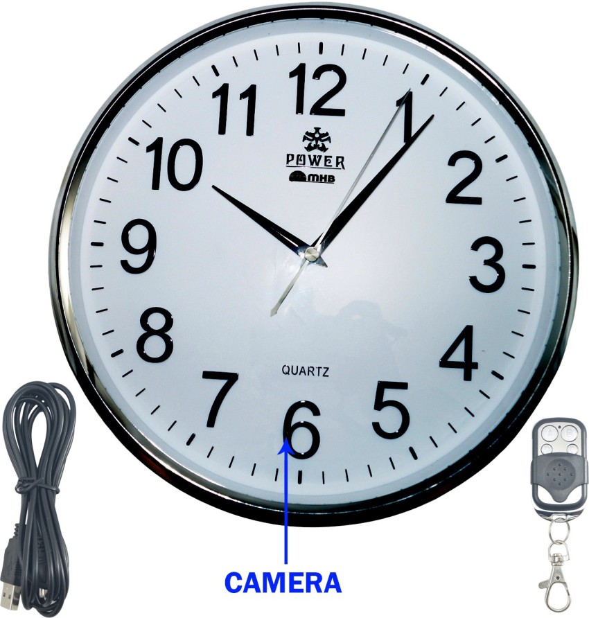 Cctv camera in wall hot sale clock