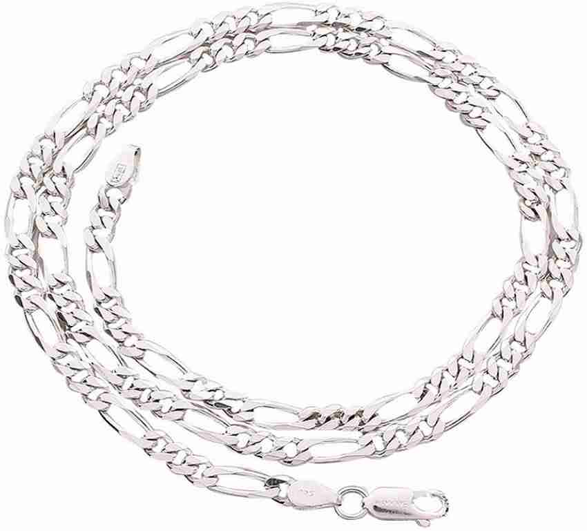 Jaipur Gemstone Silver Chain of 15 Grams Silver Plated Silver