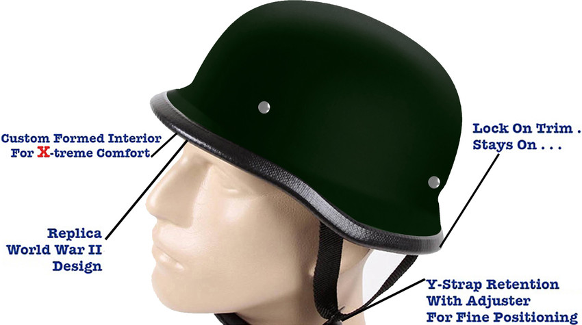 SHOOLIN German Retro Style Army Green Half Helmet World War