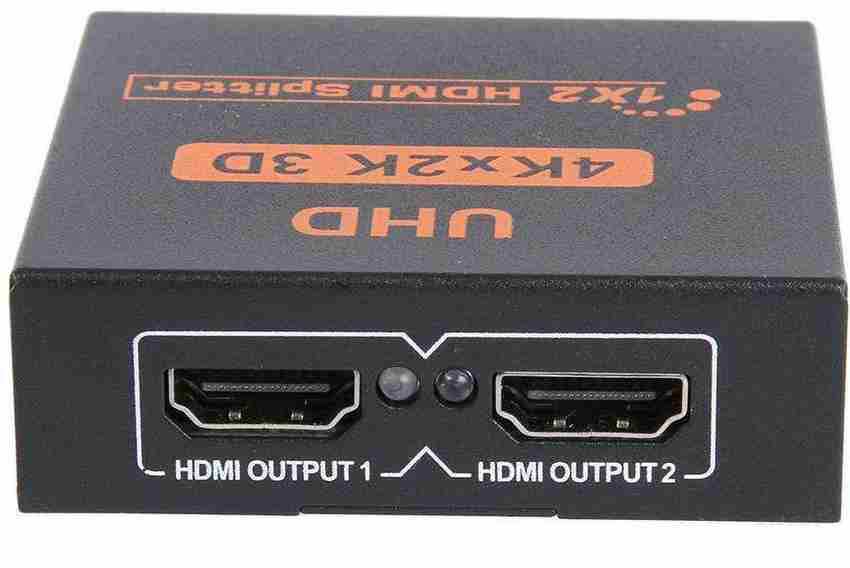 Tobo TV out Cable HDMI Splitter 1 in 2 Out UHD 4K 2K 3D 1x2