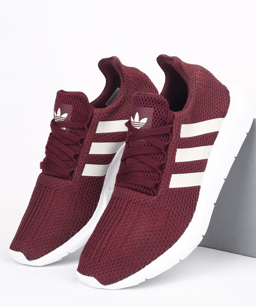 Adidas swift run women's maroon best sale