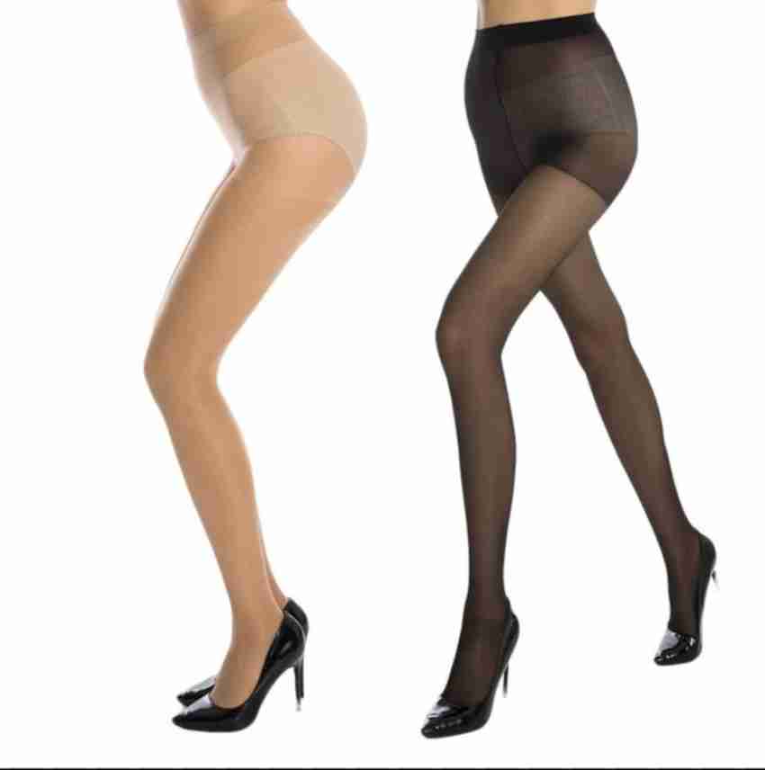 Buy Nanoedge Stockings for Women Black & Skin Color Soft